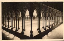 CPA Soft France the Mount St Michel Galleries Abbey Of the Cloister