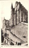 CPA Mount St Michel the Tower Of the North And Entrance Of the Abbey