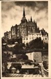 CPA Soft France the Mount St Michel the Abbey Seen Of the Walls