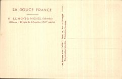 CPA Soft France the Mount St Michel Crypt Abbey Of the North wind