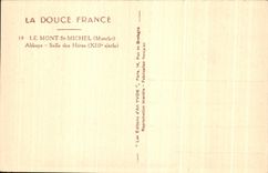 CPA Soft France the Mount St Michel Room Abbey Of the Hosts