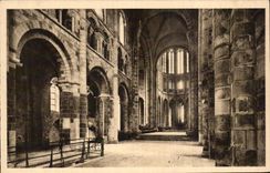 CPA Soft France the Mount St Interior Michel Abbey Of the Romance Church