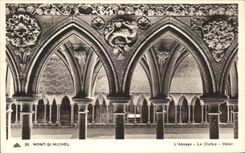 CPA Mount St Michel the abbey the Cloister Detail