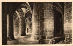 CPA Soft France the Mount St Michel Abbey the Crypt Of the Large Pillars