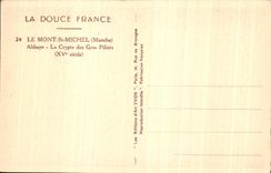 CPA Soft France the Mount St Michel Abbey the Crypt Of the Large Pillars