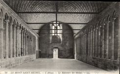 CPA the Mount St Michel the Abbey the Refectory of the Monks