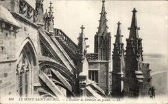 CPA the Mount St Michel the Granite Lace Staircase