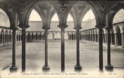 CPA the Mount St Michel Abbey of the Galleries of the Cloister