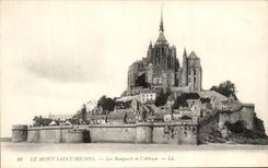 CPA the Mount St Michel Lees Walls and the Abbey