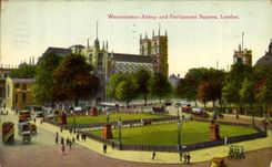 CPA Westminster Abbey And Parliament London Public garden