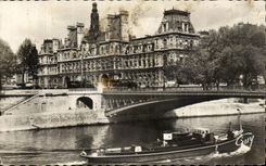 CPA Paris Its Wonders the Town hall and the bridge of Arcole