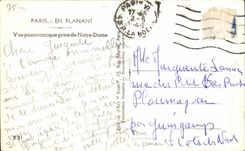 CPA Paris mientras que da un paseo la vision panoramica tomada nuestra senora