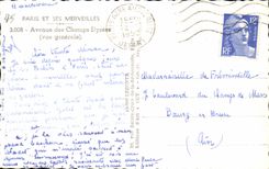 CPA Paris y sus maravillas Avenue Of el Champs Elysees