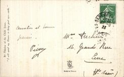 CPA the Therese Of the Jesus Child Covering his pink crucifix