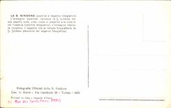 CPA La Santa Sindone Torino Suaire 