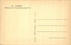 CPA Lourdes Basillque and the Couronnee Virgin