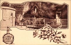 CPA Lourdes With the blessed Cave I Al request for you