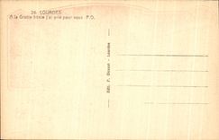 CPA Lourdes With the blessed Cave I Al request for you