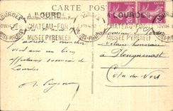 CPA Lourdes the Basilica seen of the Castle Fort