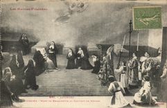 CPA Lourdes Dead Diorama DNN Bernadette With the Convent of Nevers