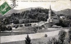 CPA Lourdes the Basilica Swimming pools and the Martyrdom