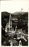 CPA Lourdes View from above on the Basilica and the Valley of Gave