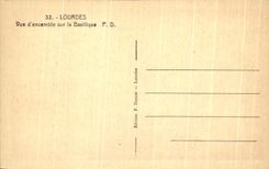 CPA Lourdes Overall picture on the Basilica