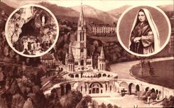 CPA Lourdes the Basilica Sainte Bernadette the Cave