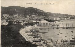 CPA Cannes Panorama taken of the Mount Knight Boats
