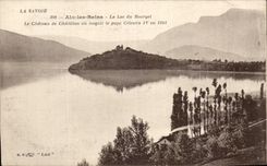 CPA Savoy Aix les Bains the Lake of Le Bourget the Castle of Chatillon