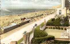 CPA Cabourg la presa y View Of la playa