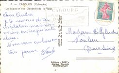 CPA Cabourg la presa y View Of la playa