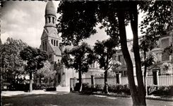 CPA Enghien Les Bains the Church Taken Of the Garden Of the Town hall