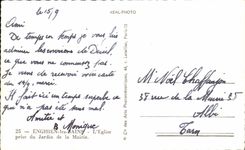 CPA Enghien Les Bains the Church Taken Of the Garden Of the Town hall