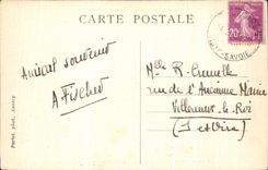 Picturesque CPA Sites Of Savoy Lake Annecy Duingt Mountain of entreverne and Coal