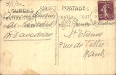 CPA Lourdes the Basilica and the Peak of Jer