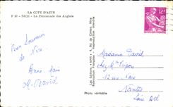 CPA el azul de Dimension Of Niza la caminata del ingles