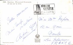 CPA Geneva Brunswick Monument and sight on the City