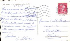 CPA Paris the Pantheon and the Street Souffiot