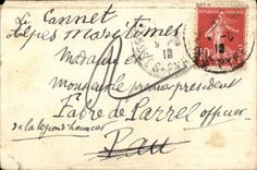 Small letter Semeuse 10c for Mister First President Fabre de Parref has Pau cannet