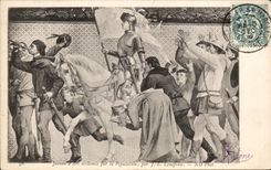 CPA Jeanne D Arc Acclamee by the Population by Lenepveu