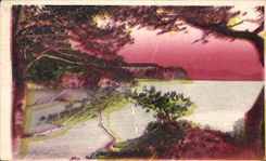 Paisaje de la parte posterior del recto de la carta