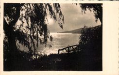 Puesta del sol del paisaje de CPA