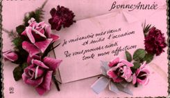 CPA Bonne Annee Fleurs