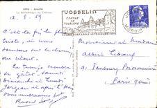 CPSM Josselin the Library of the Castle