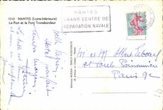 CPA Nantes the Port and the Transporter bridge