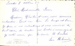 CPA Souvenir Of Lourdes Sainte Bernadette keeping the sheep has Bartres