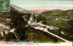 CPA Lourdes the View from above Basilica