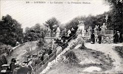 CPA Lourdes Martyrdom first station