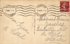 CPA Lourdes the basilica and Gave